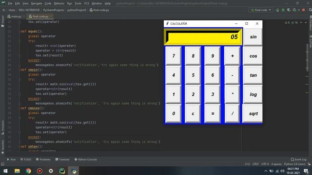 Creating a simple Calculator in Python - Tkinter GUI | Using Pycharm | Python on Air смотреть онлайн