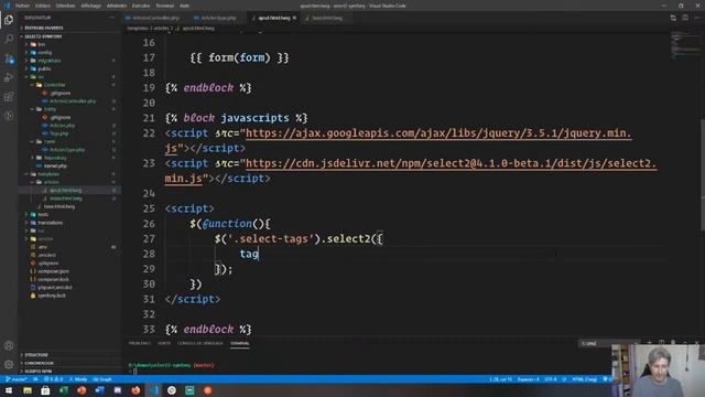 15 - Utiliser Select2 avec Symfony 5.1 смотреть онлайн
