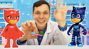 Видео про игрушки Герои в масках - СБОРНИК. Доктор Ой и герои в клинике игрушек. Игры в больницу