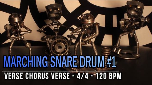 120 BPM - Marching Snare Drum Rock #1 - 4/4 Drum Track - Metronome - Drum Beat смотреть онлайн