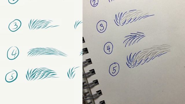 Front Brow Types MICROBLADING PATTERN tutorial смотреть онлайн