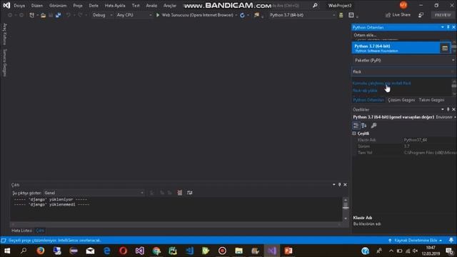 Visual Studio 2019 Python FLASK ile WEB PROJESİ смотреть онлайн