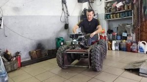 Борт-поворотная платформа для минидумпера. Реверс на ремнях