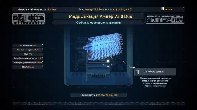 Принцип работы Стабилизатора напряжения Элекс Ампер DUO смотреть онлайн