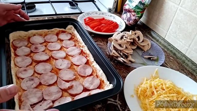 ПИЦЦА НА СЛОЁННОМ ТЕСТЕ. Быстро и просто. смотреть онлайн