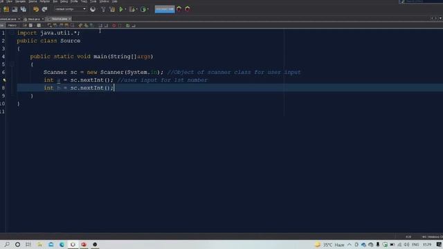 Java program to add two numbers with user input смотреть онлайн