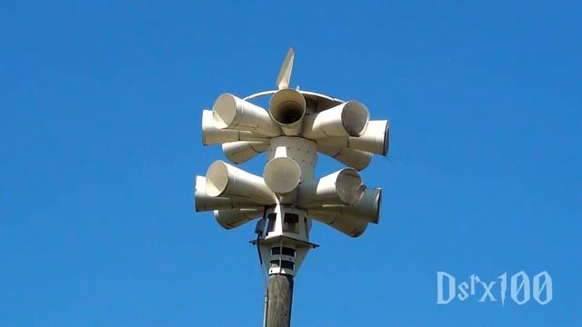 (Damaged) Sentry 15V1T, Short Alert & Attack: Evansville, IN (Vanderburgh Co. Siren Test, HD)