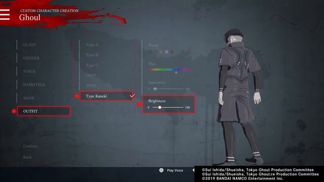 Character Creation in Tokyo Ghoul: re Call to Exist смотреть онлайн