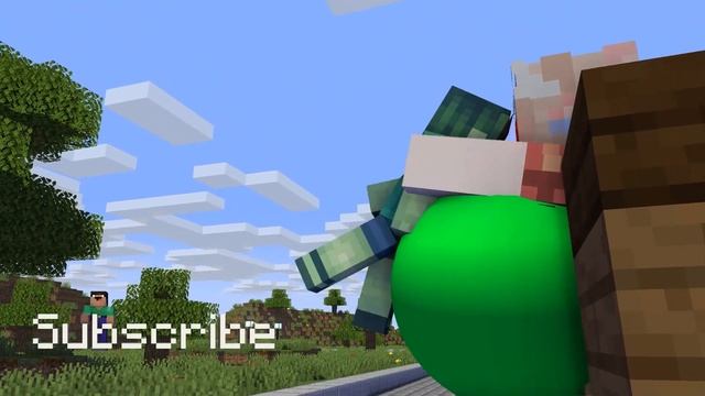 Big fat minecraft girl with her giant husky - Minecraft animation смотреть онлайн