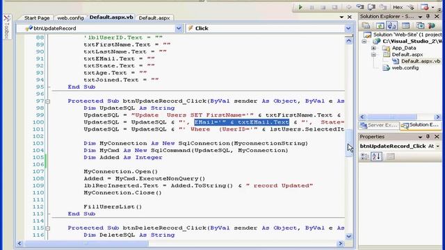 V2 45 VISUAL BASIC 2008 Tutorial ( Parameterized Command ) смотреть онлайн
