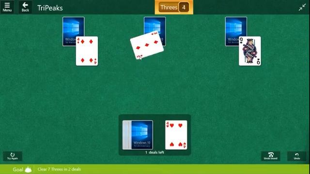 Windows 10 Anniversary / Tripeaks Easy: Clear 7 Threes in 2 deals смотреть онлайн