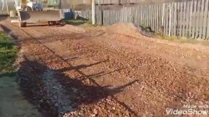 Планирование щебня Грейдером#Отсыпка улиц.