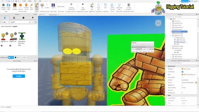 Rigging a character using RIGEDIT roblox studio смотреть онлайн