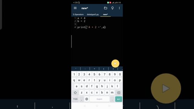 Learn Python on Mobile 4 | Operators in python | python Short Course | Python on pydroid 3 смотреть онлайн