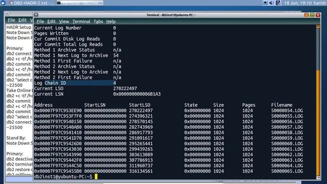 DB2 HADR Part 2 - How Log Chain Id change in Primary is replayed to Standby on the fly смотреть онлайн
