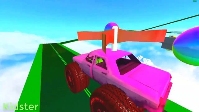 Большие Цветные Монстр Траки Мультик про Машинки для Детей Учим Цвета смотреть онлайн