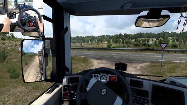Crane delivery using Renault Magnum in a beautiful Austria 4K ETS2 Logitech g29 смотреть онлайн