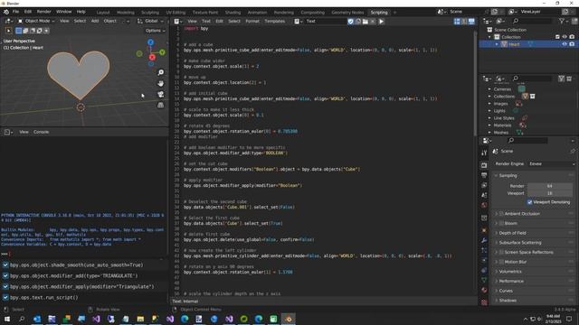 Free Blender Heart Creator Python Script смотреть онлайн
