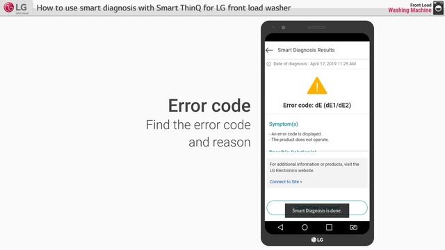 [LG Front Load Washer] - How to use Smart Diagnosis with Smart ThinQ App. смотреть онлайн