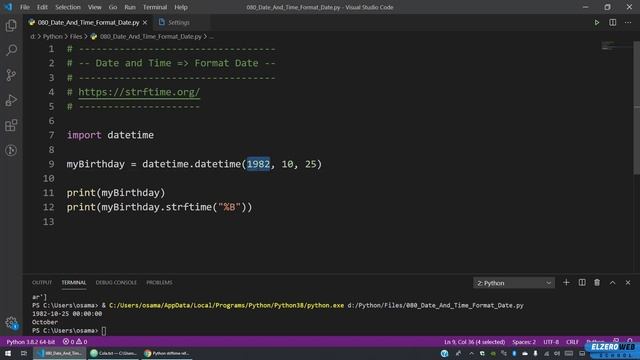 Learn Python in Arabic #080 - Date And Time Format Date смотреть онлайн