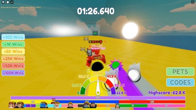 МЕГА ДОНАТ ЧТОБЫ СТАТЬ САМЫМ БЫСТРЫМ В МИРЕ в Race Clicker Roblox смотреть онлайн