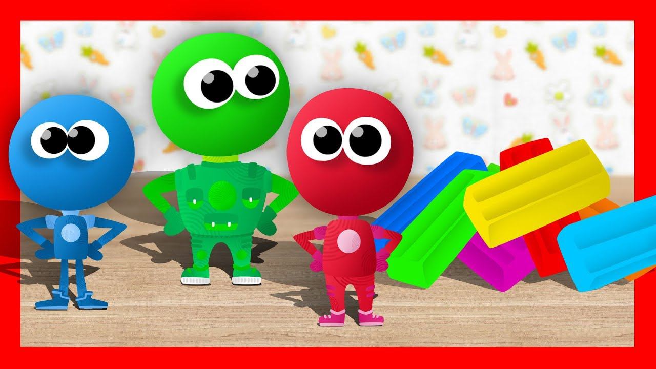 Разноцветный ПЛАСТИЛИН. Лепим пластилиновые Фиксики и Учим Цвета - Обучающее видео