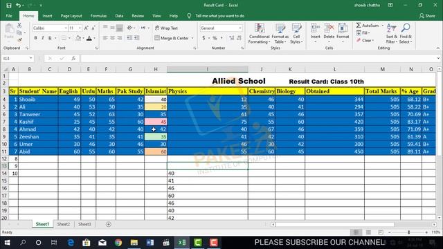 17  Cells Style  Microsoft Excel 2019 Tutorial Urdu   Hindi