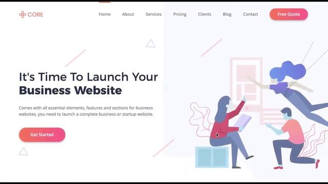 Bootstrap Business Landing Page Template - Core смотреть онлайн