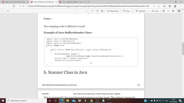 Input in Java : Input Console Scanner and BufferedReader class with Example Program Run | in Java смотреть онлайн