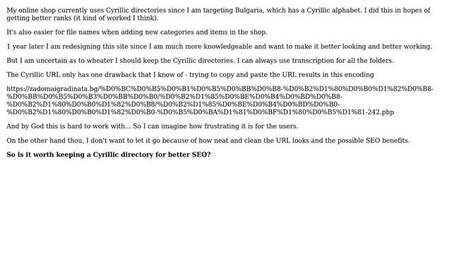 Webmasters: Is it worth using Cyrillic in URLs for better SEO смотреть онлайн