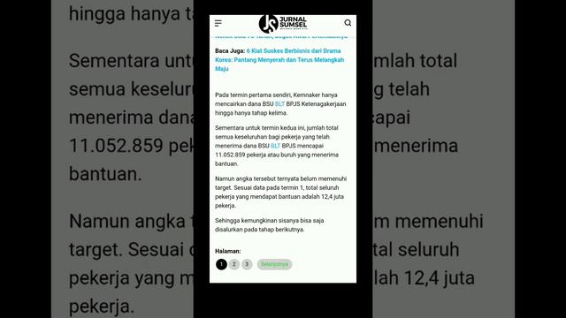 INFO BLT BPJS KETENAGAKERJAAN , TERMIN 2 TAHAP 6 смотреть онлайн