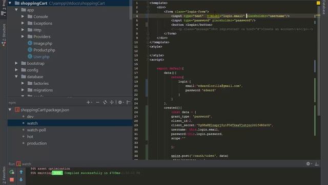 laravel 5 4 and vuejs 2 1 x Methods and Event Handling смотреть онлайн