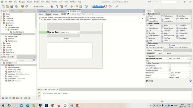 ComboBox en Java смотреть онлайн