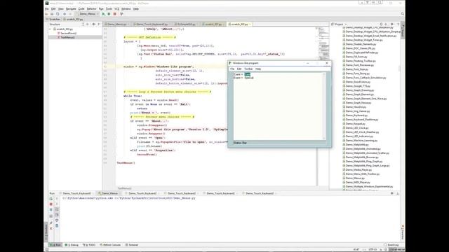 PySimpleGUI #6 Меню смотреть онлайн