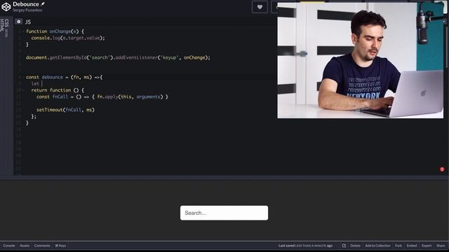 Как написать функцию debounce | Пишем свою функцию debounce на JavaScript смотреть онлайн