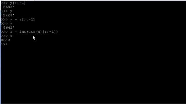 Python: Reverse Lists, Integers and Strings
