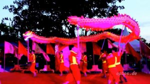 Chinese Dragon Dance in Singapore.