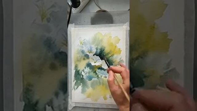 Как нарисовать лютики акварелью | Buttercups. We Paint With Watercolors #watercolour #акварель