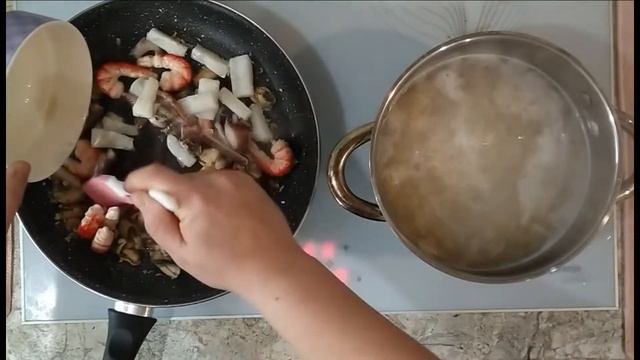 Паста Farfalle с морепродуктами. Просто Супер!!! смотреть онлайн