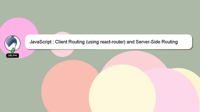 JavaScript : Client Routing (using react-router) and Server-Side Routing смотреть онлайн
