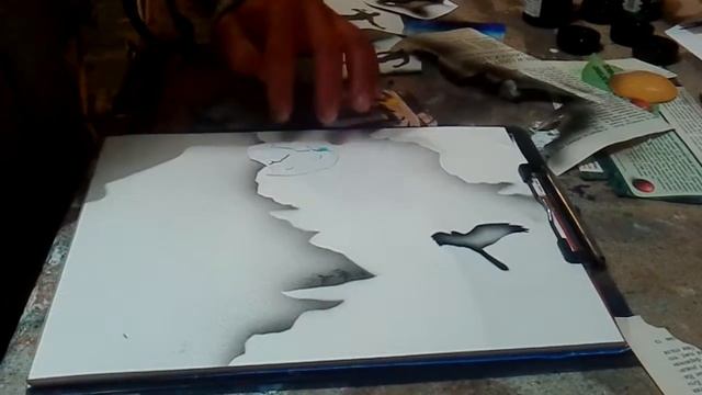 Аэрография с трафаретом: динозавры. Airbrushing Stencil: Dinosaurs