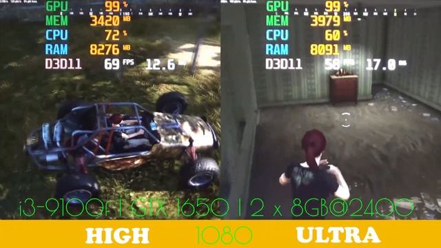 PUBG Core i3 9100F GTX 1650 FPS Test смотреть онлайн