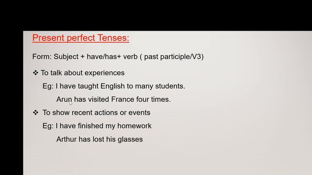 Sem ll Unit 4 - Tenses смотреть онлайн