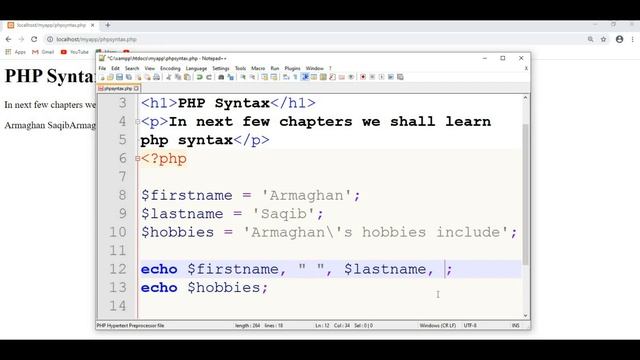 php/mysql: Chapter11: Variables in php programming part 1 (urdu) смотреть онлайн
