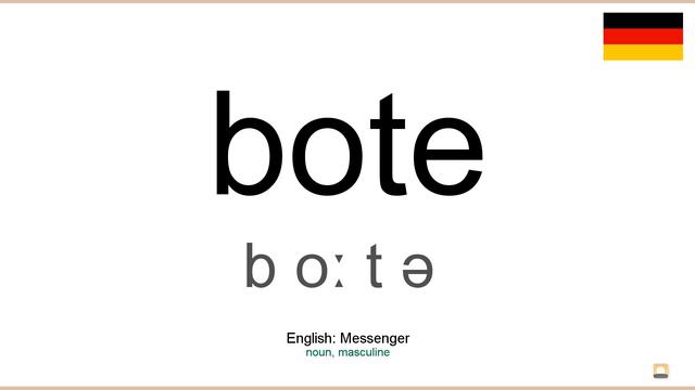How to pronounce: Bote (German) смотреть онлайн
