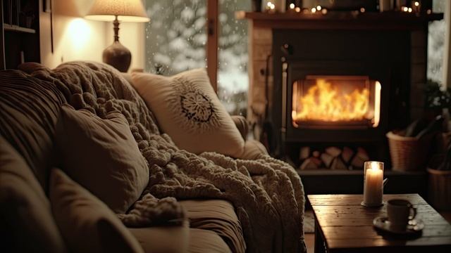 Наслаждайтесь уютной атмосферой зимнего вечера расслабьтесь у костра с чашечкой кофе смотреть онлайн
