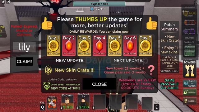 All New August 2022 Codes for ️SCP Tower Defense ROBLOX WORKING SCP Tower Defense Codes смотреть онлайн