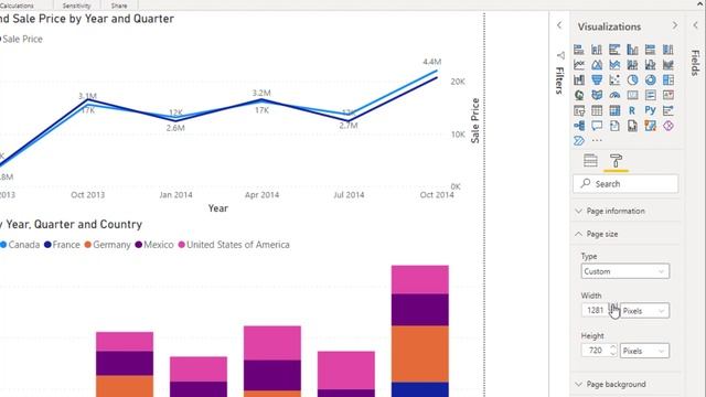 How to change Power BI report page size смотреть онлайн
