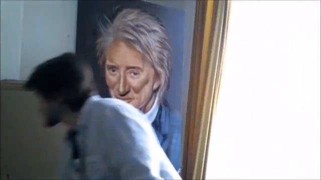 Rod Stewart Acrylic Painting Time Lapse - Long Video