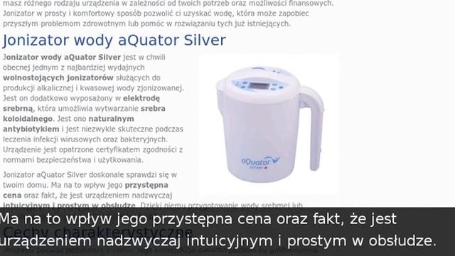 Recenzja jonizatora wody aQuator Silver смотреть онлайн